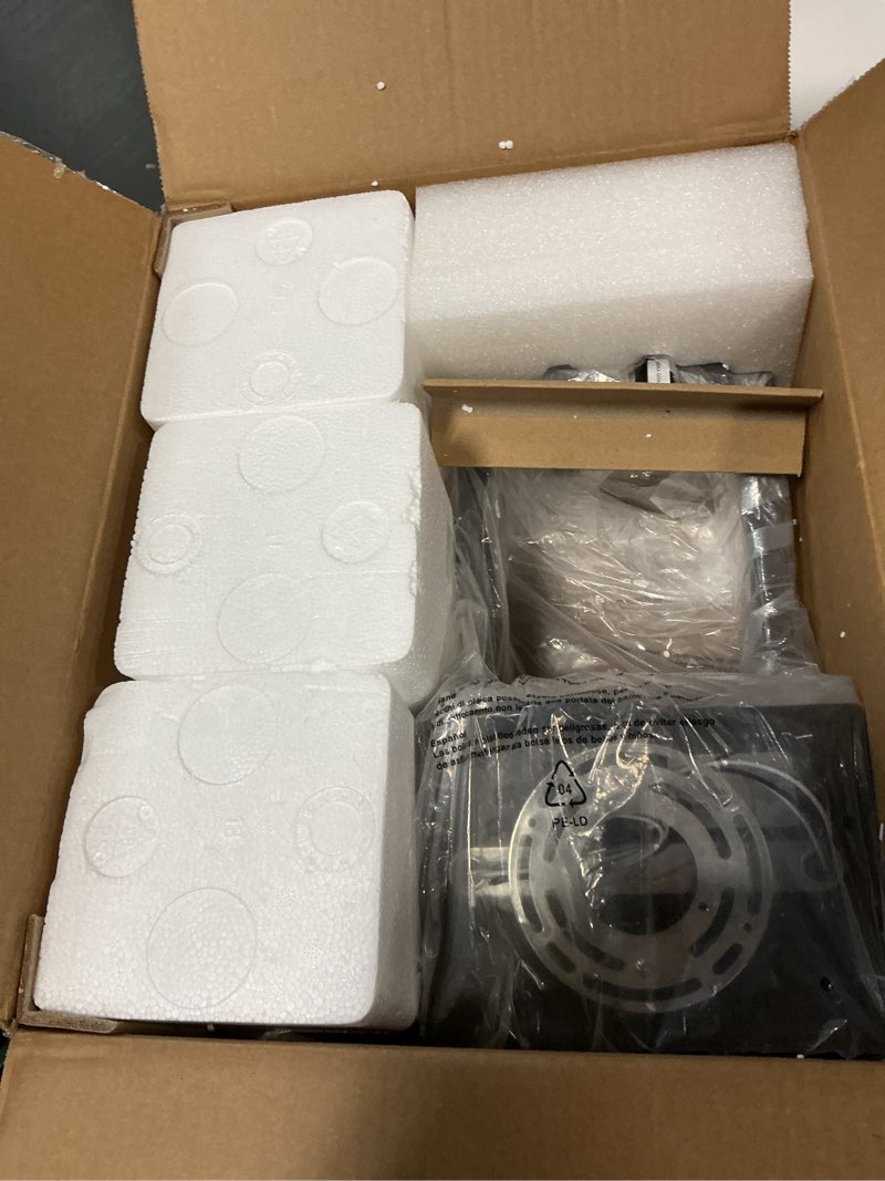 Condition photo showing Good Condition for Unicozin Modern Bathroom Light Fixtures, 4 Light Vanity Lights Over Mirror, Black Wall Lamp with Clear Glass for Living Room Cabinet Bedroom Porch Black 4 Light