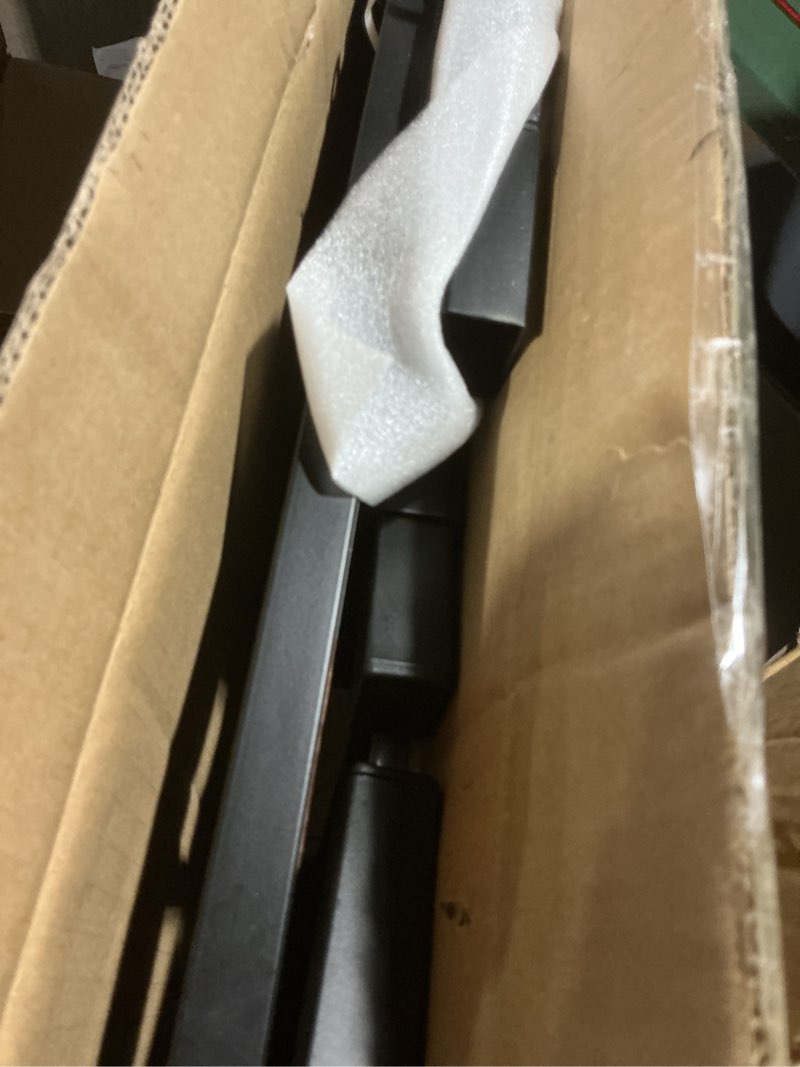 Condition photo showing As Is for Babelio Upgraded Baby Gate with Cat Door, 29-43" Auto Close Durable Dog Gate for Stairs, Doorways and House, Easy Walk Thru Safety Gate with Pet Door Includes 4 Wall Cups, Black Black 29-43" Wide, 30" Tall