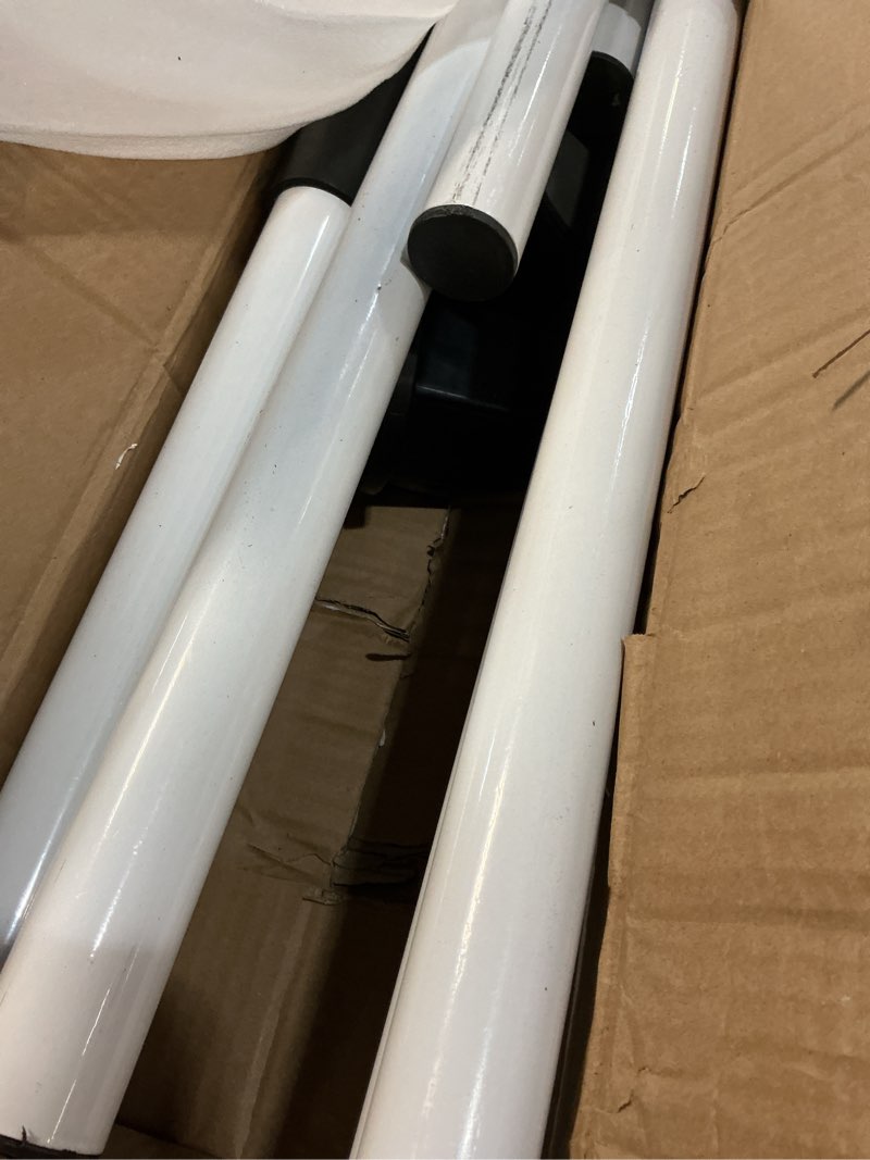 Condition photo showing As Is for Wesky Double Ballet Barre Portable 4FT Adjustable Freestanding Ballet Barre Fitness Stretching Dancing Bar for Home Studio Adult and Kids White Update