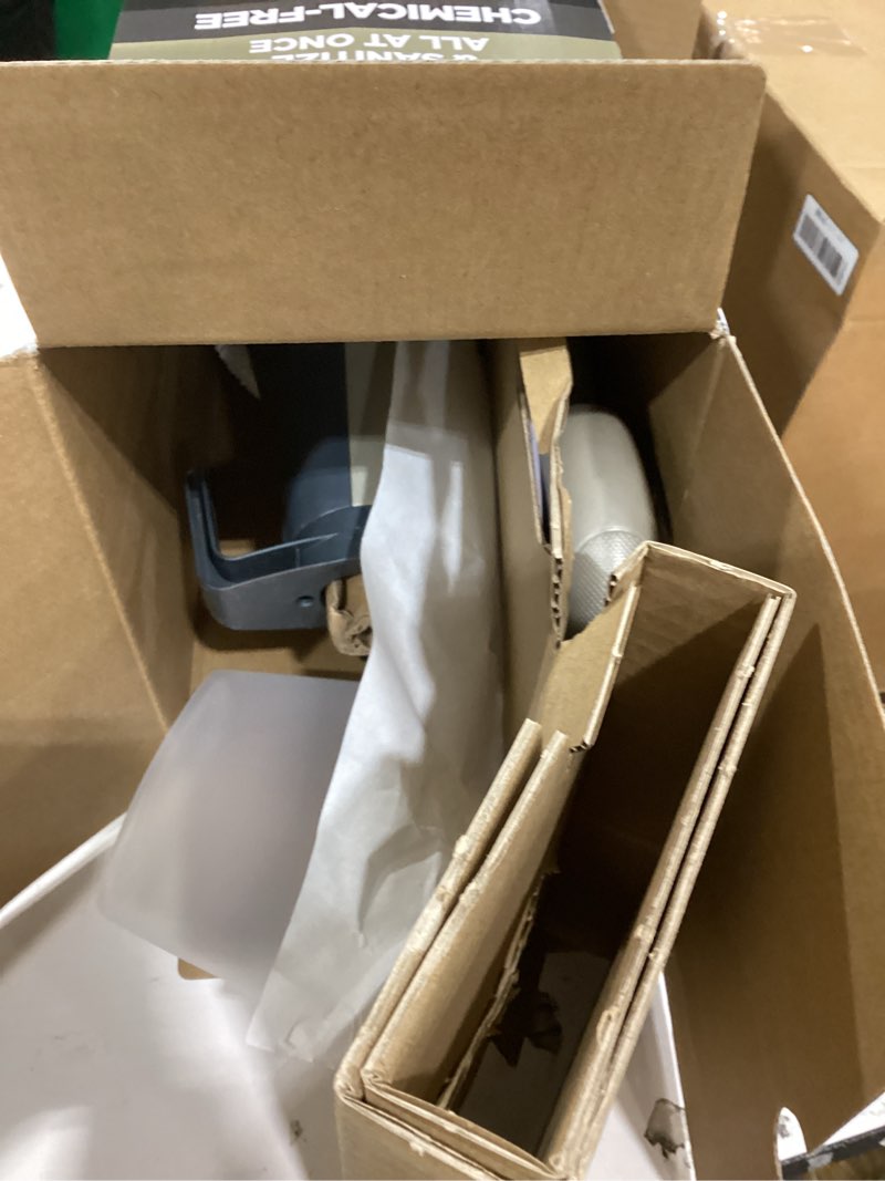Condition photo showing As Is for shark s7001 mop, scrub & sanitize at the same time, designed for hard floors, with 4 dirt grip soft scrub washable pads, 3 steam modes & led headlights, gold steam & scrub