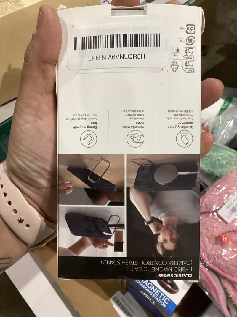 Condition photo showing New/Like New for ESR for iPhone 17 Pro Max Case with Stash Stand, Camera Control Cover Compatible with MagSafe, Military-Grade Drop Protection Magnetic Phone Case, Scratch-Resistant Back Cover,Frosted Bubblegum Pink iPhone 17 Pro Max C-Frosted Bubblegum Pink