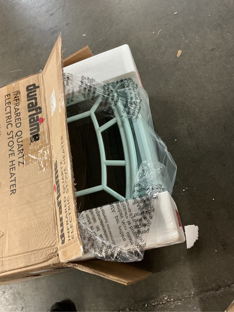 Condition photo showing item condition for duraflame Infrared Quartz Electric Stove Heater - DFI-591-11 - Sky Blue