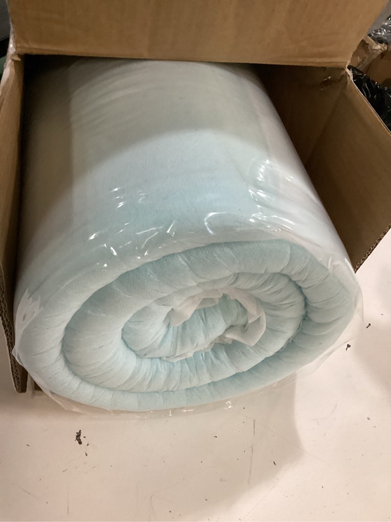 Condition photo showing New/Like New for linenspa memory foam mattress topper - 2 inch gel infused memory foam - plush feel - cooling and pressure relieving - certipur certified - dorm room essentials - full size full 2 inch classic gel