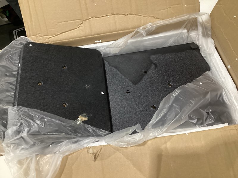 Condition photo showing As Is for MECCANIXITY Wood Grain Speaker Stands 1 Pair 15.7 Inch (40cm) Universal Small Speaker Stand Hollowed Stands Enhanced Audio Listening for Home Theaters Cinema