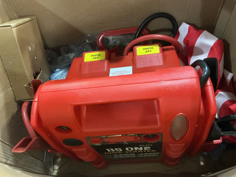 Condition photo showing Good Condition for 12V/24V Jump Starter,2800/1400 Peak Amp,Truck Battery Booster Pack, and Pure Copper Jumper Cables,Heavy Duty Jump Box Includes Dual USB and DC Ports Power,Car Battery Jump Starter