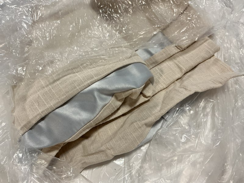 Condition photo showing Good Condition for cotton slub room darkening curtain - single panel, 48x96, natural