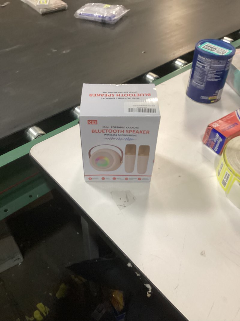 Condition photo showing New/Like New for Mini Karaoke Machine for Kids Adults,Portable Bluetooth Karaoke Speaker for Adults Kids with 2 Microphones for 6 7 8 9 10 11 12 Years Old Girls Boys Gifts Toys for Christmas Birthday,Black