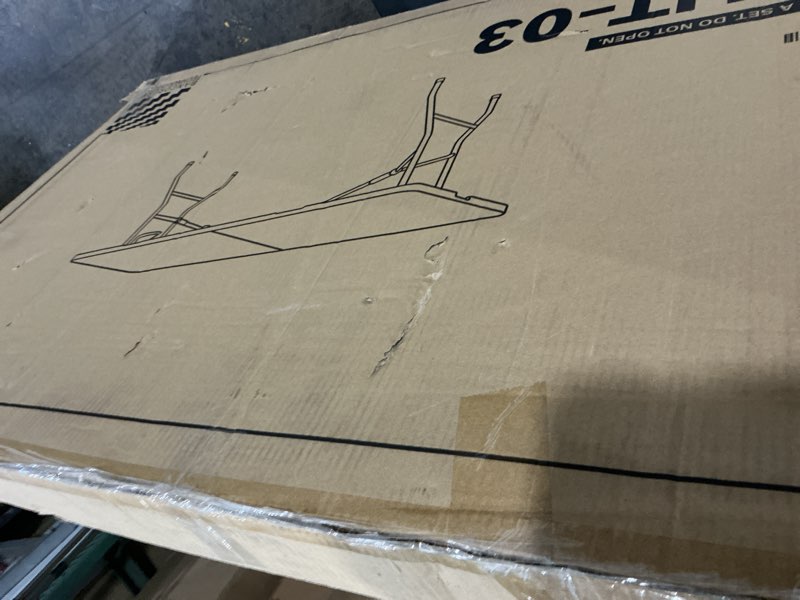 Condition photo showing Good Condition for Elevon Folding Table, 8 Feet Heavy Duty Fold-in-Half Utility Table Indoor Outdoor for Camping, Picni