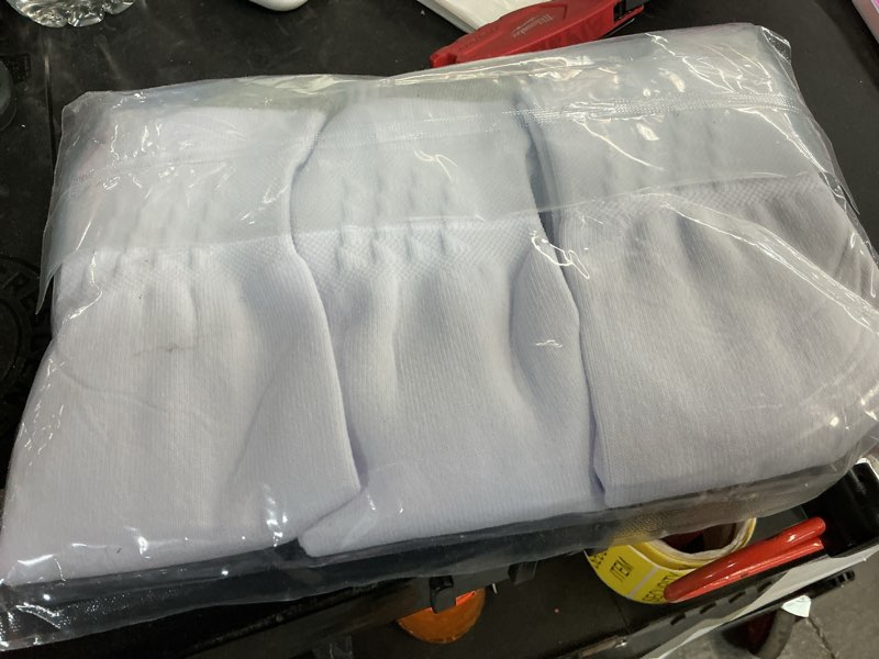 Condition photo showing New/Like New for CWVLC Soccer Socks (1/3/5 pairs) Team Sport Knee High Socks for Adult Youth Kids Small 3-pair White