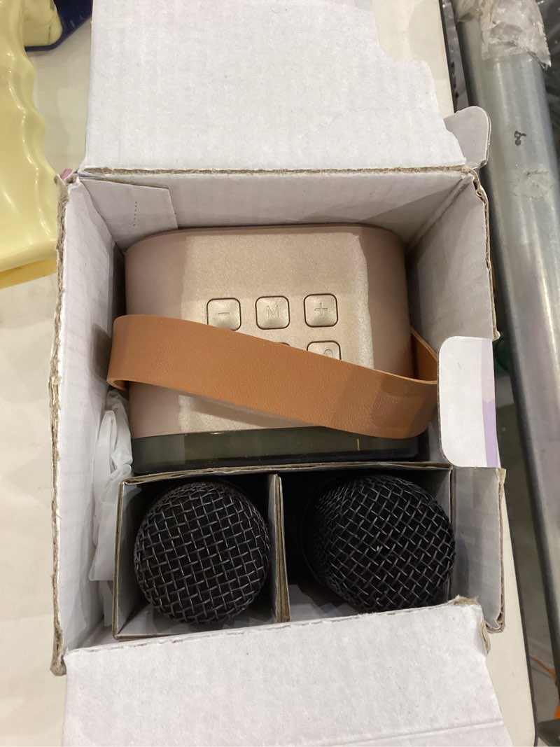 Mini Karaoke Machine for Kids Adults, Portable Bluetooth Speaker with 2 Wireless Karaoke Mics,2025 T