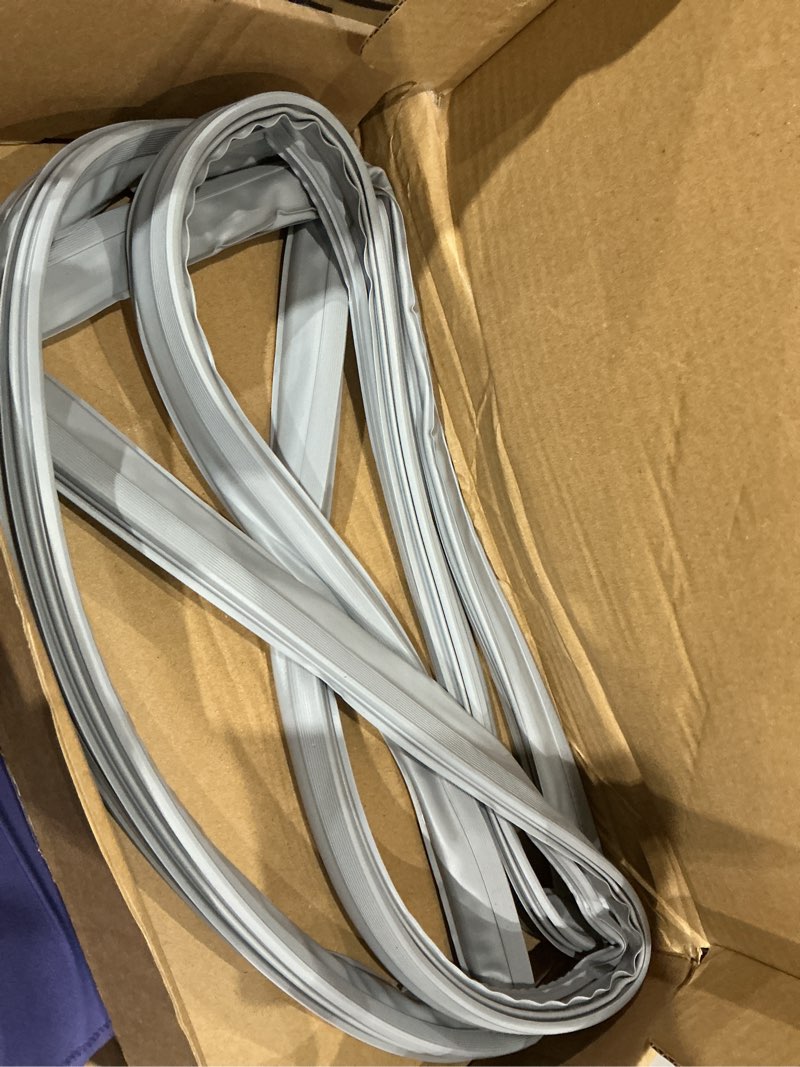 Condition photo showing As Is for upgraded da97-12522j refrigerator freezer door gasket compatible with samsung refrigerator door seal rf28hfedbsr rf28hdedbsr rf23hcedbsr freezer seal replacement 3973455 ap5623489 freezer gasket