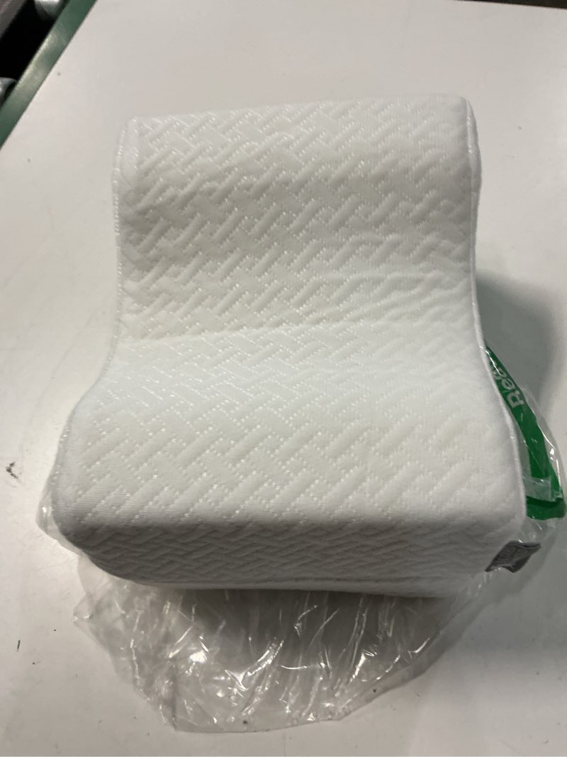 Condition photo showing Good Condition for 5 stars united knee pillow for side sleepers - hip pain relief, memory foam leg cushion for side sleeping - between legs pillow for sciatica & lower back pain, white white standard