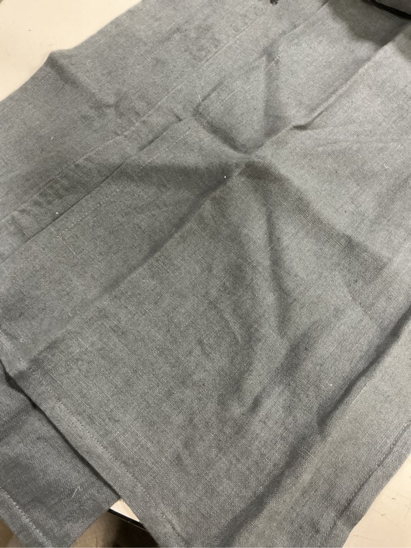 Condition photo showing Good Condition for quince, european linen flange edge , set of 2pillow cover, (12”x20”)color grey dark