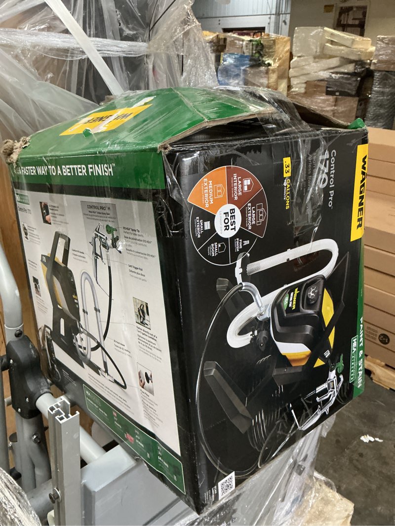 Condition photo showing As Is for control pro 170 high efficiency airless sprayer
