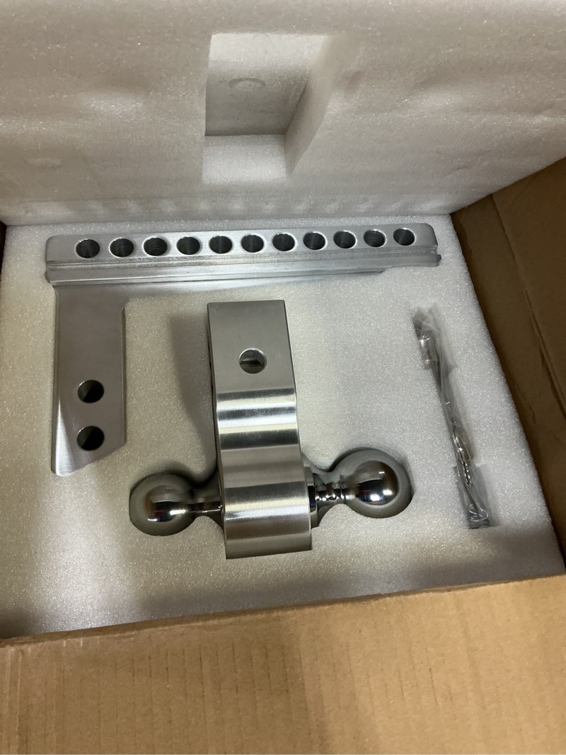 LOCAME Adjustable Trailer Hitch, Fits 2-Inch Receiver Only, 10-Inch Drop/Rise Aluminum Drop Hitch, 1