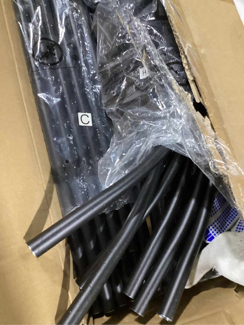 Condition photo showing Good Condition for set of 8 men's black fixed fitness rods equipment flexible hollow tubes outdoor fitness accessories-ushlm35 (b)