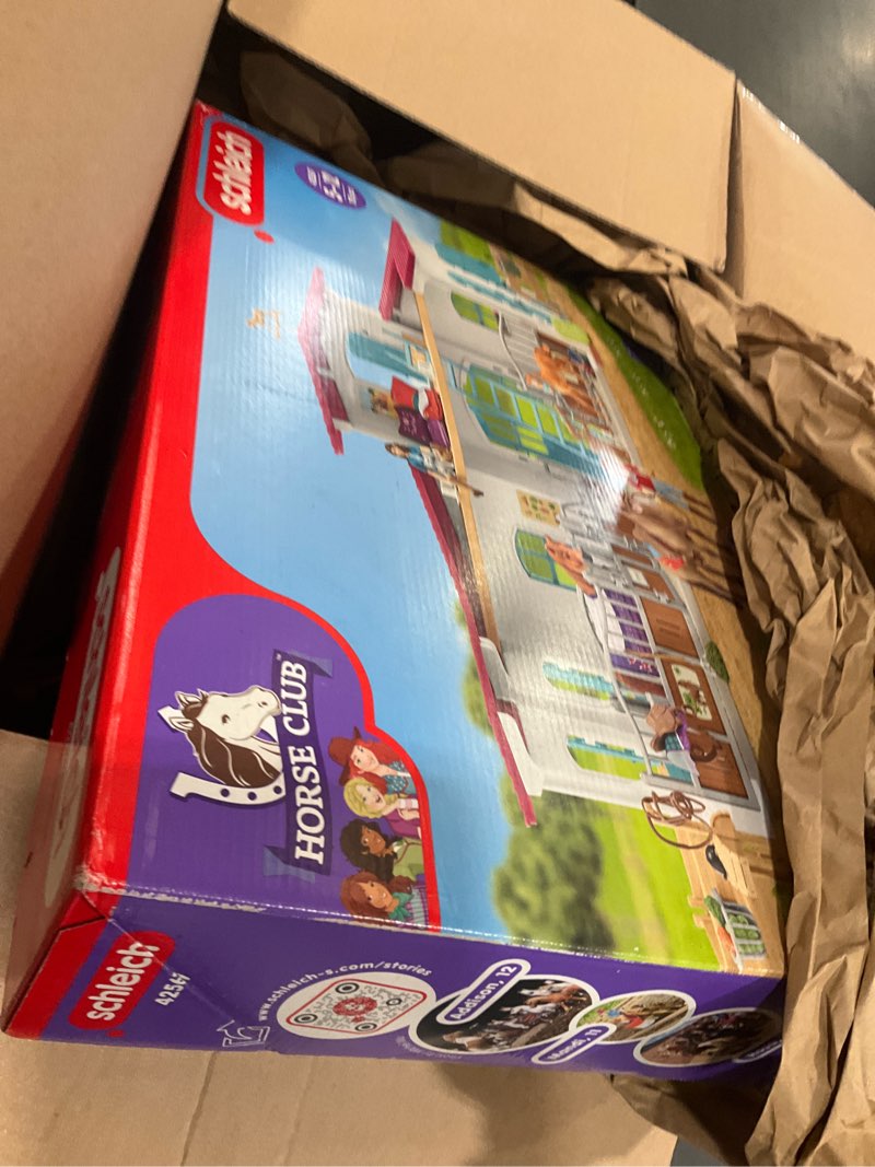 Condition photo showing As Is for schleich horse club - 119 pc lakeside truck and trailer playset with 2 horse figurines, 2 poseable rider figures and accessories - interactive play for girls and boys - toys for kids ages 5+ | 42705