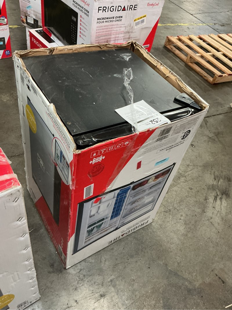 Condition photo showing As Is for Thomson - 4.5 Cu. Ft. Mini Fridge - Stainless Steel