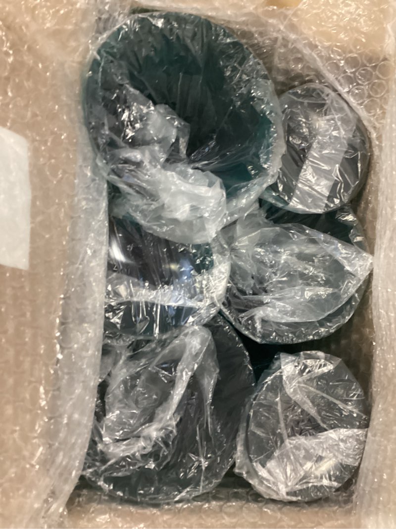 Condition photo showing As Is for 24 Pcs Blue Plastic Champagne Flutes Bulk?Blue Champagne Glasses, Made of Durable Plastic Material Can be Used for Weddings, Everyday Fun Parties and More! Blue 24