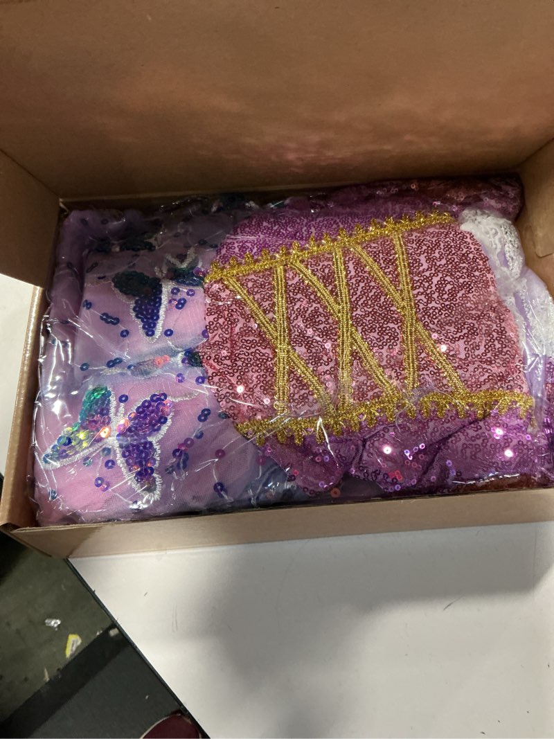 Condition photo showing New/Like New for Hauarker Girls Princess Dress for rapunzel Costume Kids Halloween Birthday Outfits Gift Dress Up wit