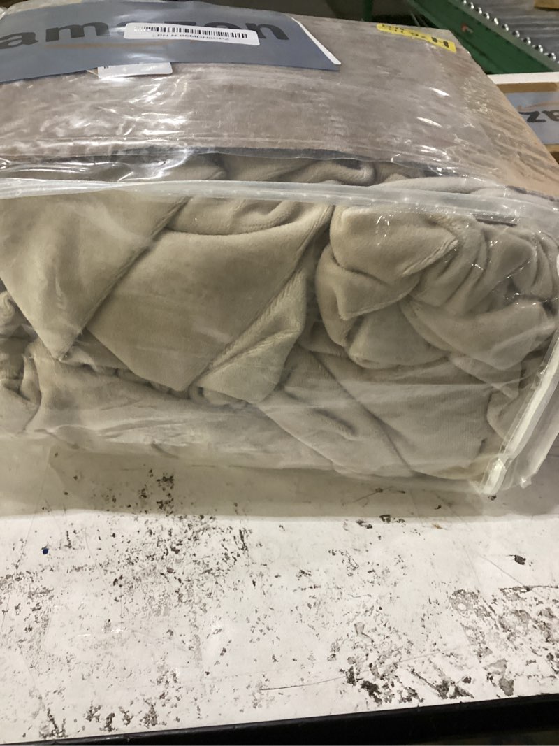 Condition photo showing As Is for h.versailtex rich polyester spandex blend 2 piece cover chair slipcover sofa cover furniture protector couch soft with elastic bottom chair couch cover with arms width up to 49 inch(chair, oatmeal) 1 cushion chair oatmeal