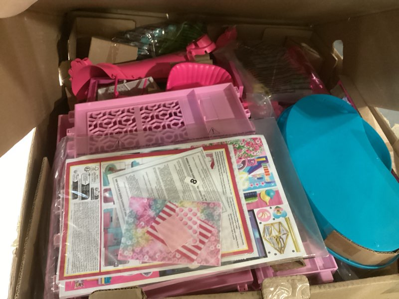 Condition photo showing As Is for Barbie Dreamhouse Pool Party Doll House with 75+ pc, 3 Story Slide: Adult Assembly, Fits 12 Inch Dolls