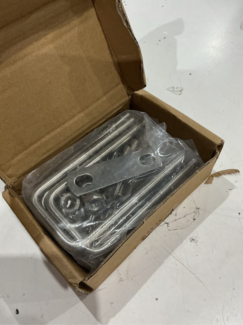Condition photo showing Good Condition for m10 square u-bolts 2 inch wide 4 sets 304 stainless steel trailer u bolts clamp include wrench (m10x2-1/16 wx 4-1/2"l)