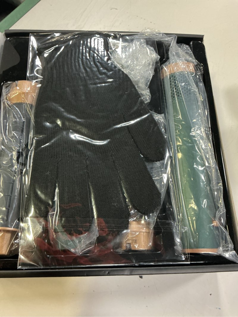 Condition photo showing New/Like New for 5 in 1 blow dryer brush, negative ion hair dryer brush set upgrade hot air brush air styler curling wrap air curler, curling iron hair styling tools as a gift for straight/curl/drying/smoothing gold