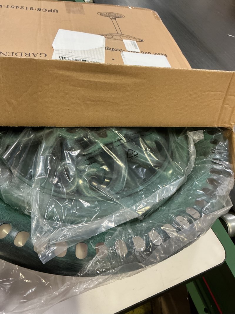 Condition photo showing Good Condition for backyard expressions outdoor garden bird bath - green - weather resistant polyresin - 27 inch