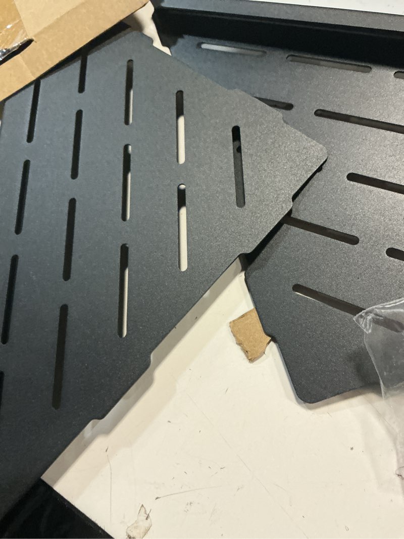 Condition photo showing Good Condition for shower shelves 2 pack, corner shower shelf, 304 stainless steel shower caddy with razor hole, shower shelf for inside shower, modern sturdy shelves for tile walls,10" black corner shelf for bathroom