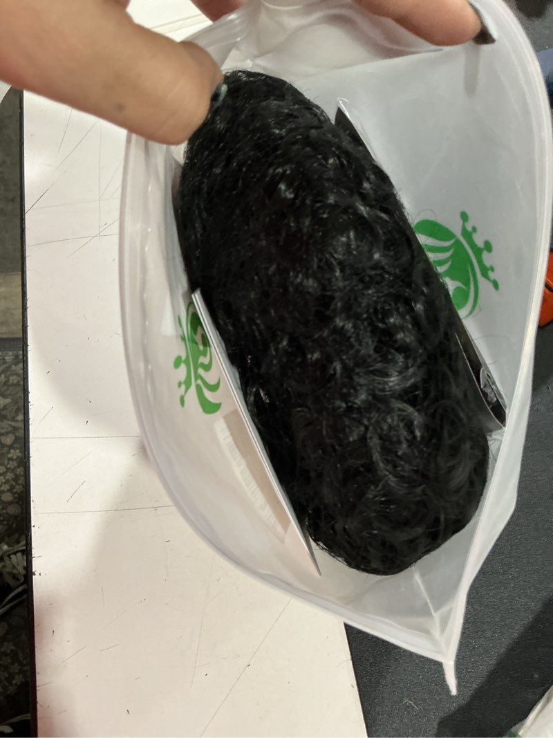 Condition photo showing Good Condition for swiking mens curly afro wigs short black wig for male guy rocker wig california halloween cosplay costume full wigs?black?