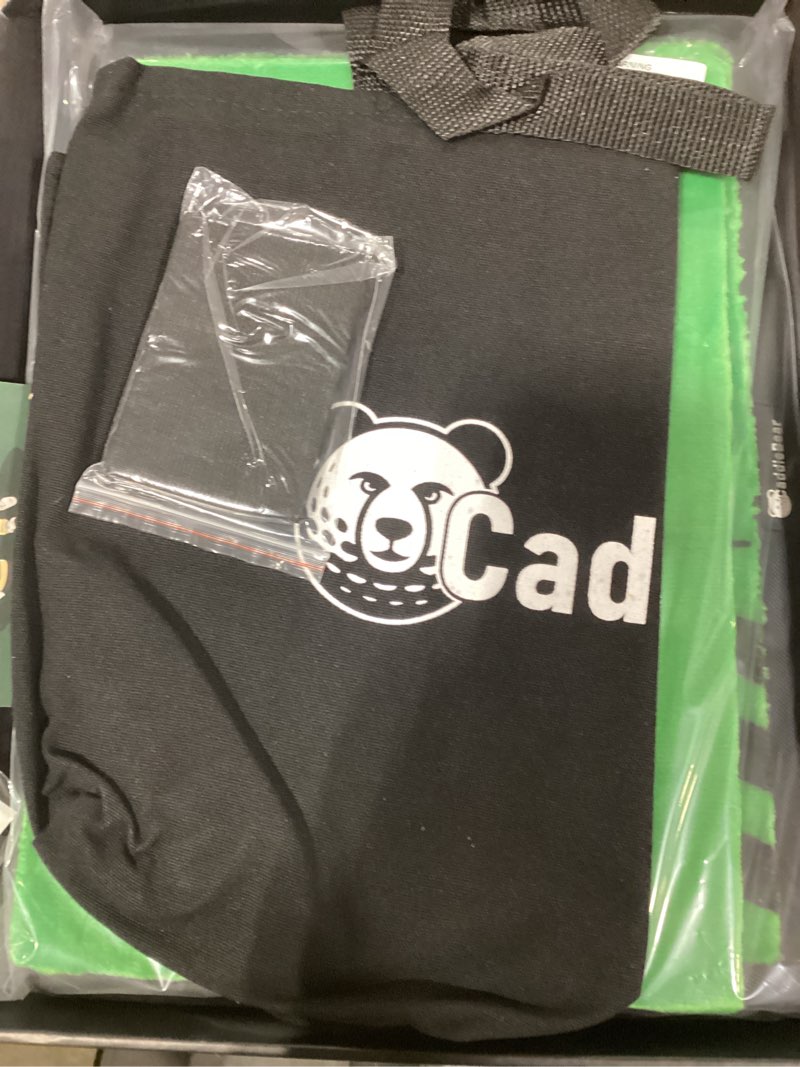 Condition photo showing As Is for 5-in-1 Golf Hitting Mat Set, Golf Accessories, Bag, Swing Path Feedback, Artificial Turf, Impact Tape, Arm Band & Replaceable Layer, Golf Mats Practice Outdoor/Indoor, Gifts for Golfers