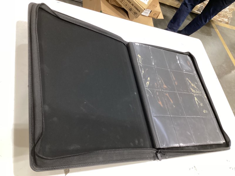 Condition photo showing As Is for Premium 16 Pocket Toploader Binder Holds 640 Cards, Ringless Design Side-Load Toploaders Holder for 