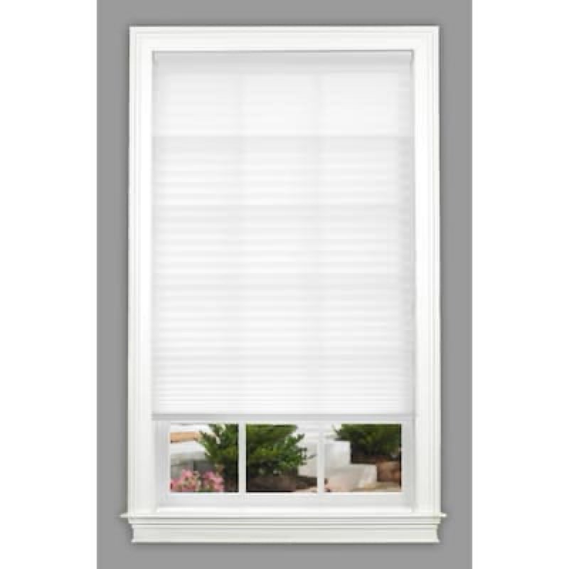 24-in x 48-in White Light Filtering Cordless Pleated Shade