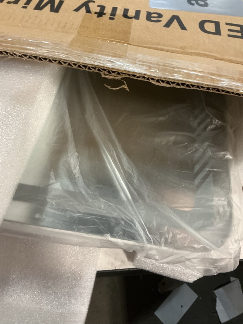 Condition photo showing New/Like New for Kcavvi Vanity Mirror with Lights, Height-Adjustable & 360° Rotation, 1/10X Magnification, Three Color Lighting Modes, Makeup Mirror Smart Touch Control, Large Vanity Desk Mirror (17.5in,White) 17.5"L x 15.5"W