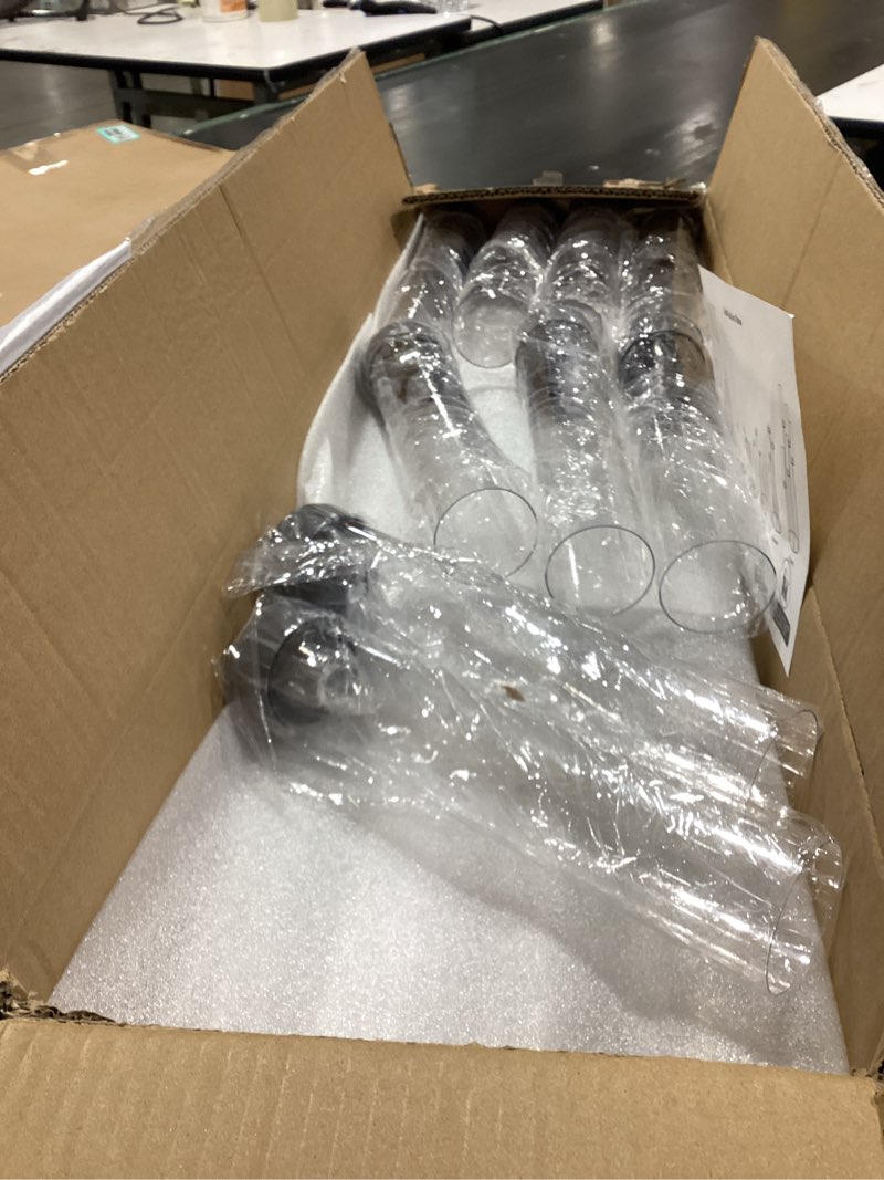 Condition photo showing Good Condition for 39.8''matte black candle holder with acrylic shades tall 5 arm candelabra black table centerpiece for wedding living dining room fireplace decoration fit 0.98''led taper candle black 4pcs