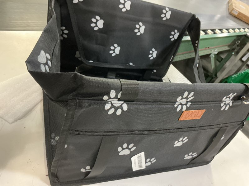 Condition photo showing As Is for BYGD Pet Dog Booster Seat, with Upgrade Support Rod, Breathable and Foldable Pet Car Basket, Pet Dog Car Portable Seat, Suitable for Small and Medium Pets Black and White