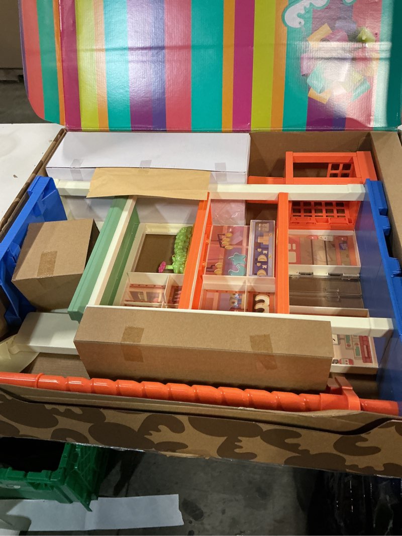 Condition photo showing New/Like New for bluey hammerbarn mega kids home improvement store playset, 22”, 4 level pretend store with 15 accessories and 45+ sounds, kids play market for ages 3+ 2 - shopping center
