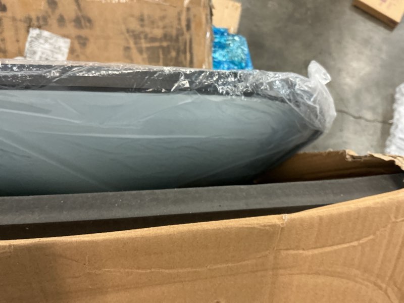 Condition photo showing New/Like New for Bathroom Mirror, 36x48 inch Large Black Rectangle Wall Mounted Mirror with Thin Frame, Bathroom Vanity Mirrors for Over Sink, Entryway, Living Room, Bedroom 48"L x 36"W