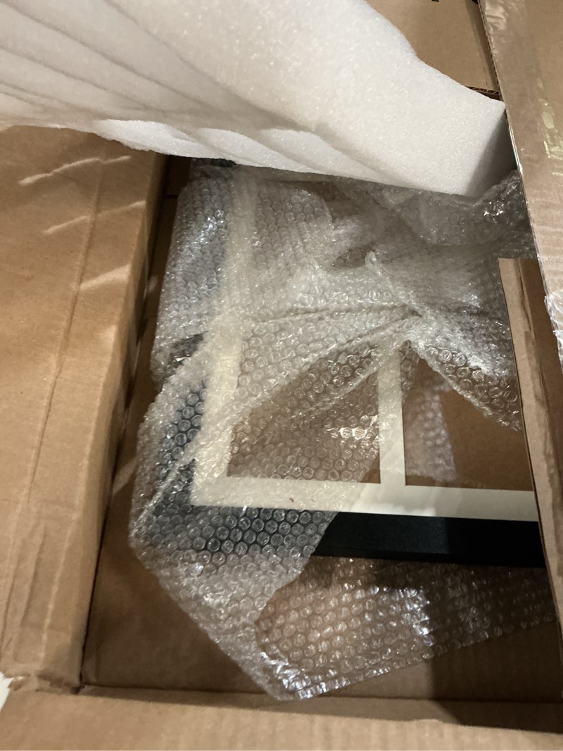 Condition photo showing As Is for 4x6 photo collage frame 8 openings wooden, 13.5x17.5 multi picture frame collage wall decor, black frame with white mat, solid pine wood 8 openings (13.5x17.5) - 4x6" black frame & white mat
