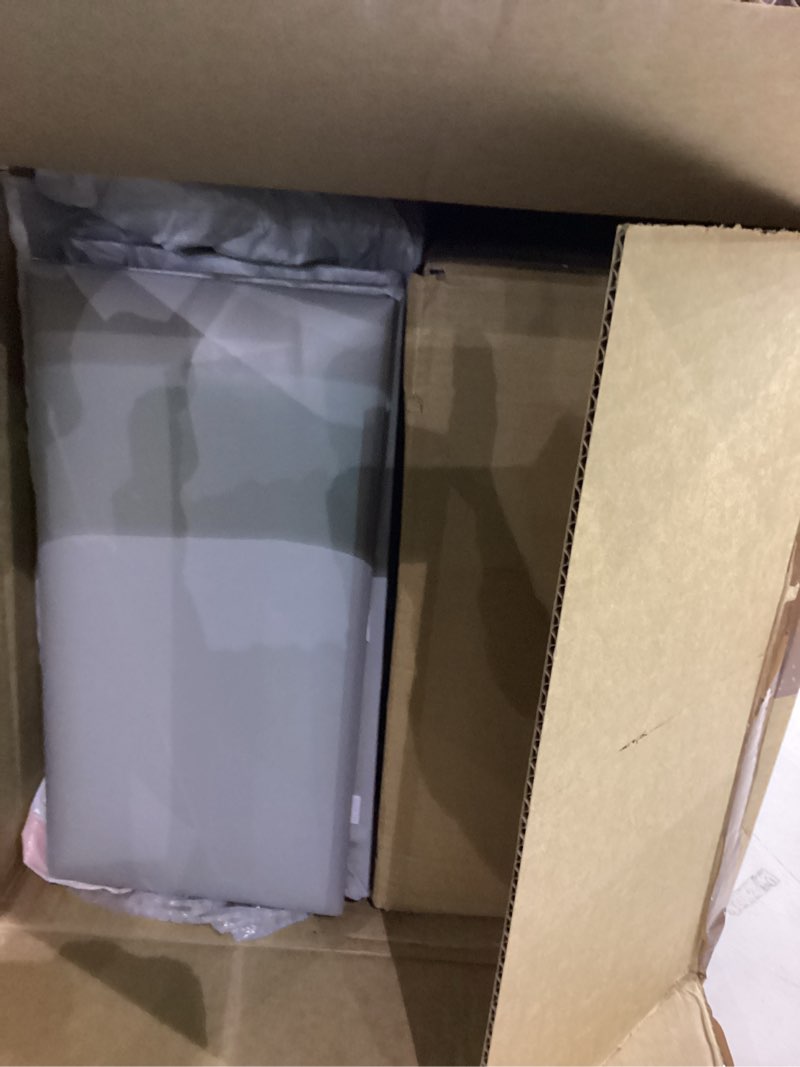 Condition photo showing As Is for Upholstered Headboard Panels, 12 Panels Sized 7.8" x 15.7" Peel and Stick Padded Wall Panels for Kids, 3D Anti-Collision Wall Mounted Bed headboard for Full, Grey 12 Pack Full & Queen Gray