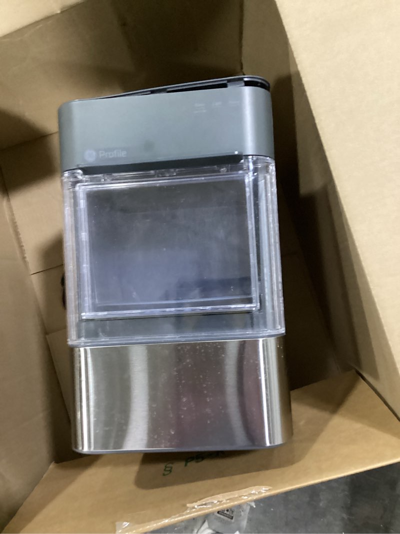 Condition photo showing As Is for GE Profile Opal 2.0 XL with 1 Gallon Tank, Chewable Crunchable Countertop Nugget Ice Maker, Scoop included, 38 lbs in 24 hours, Pellet Ice Machine with WiFi & Smart Connected, Stainless Steel