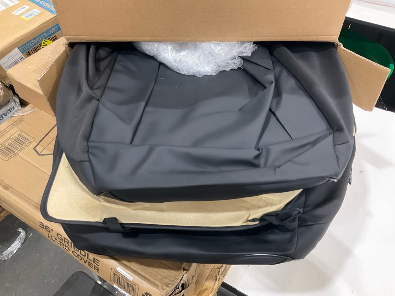 Condition photo showing Good Condition for florich seat covers full set luxury faux leather front and rear car seat cover waterproof automotive seat covers 5 seats car seat protector universal fit for most cars suv trucks, black&white black&white fullset