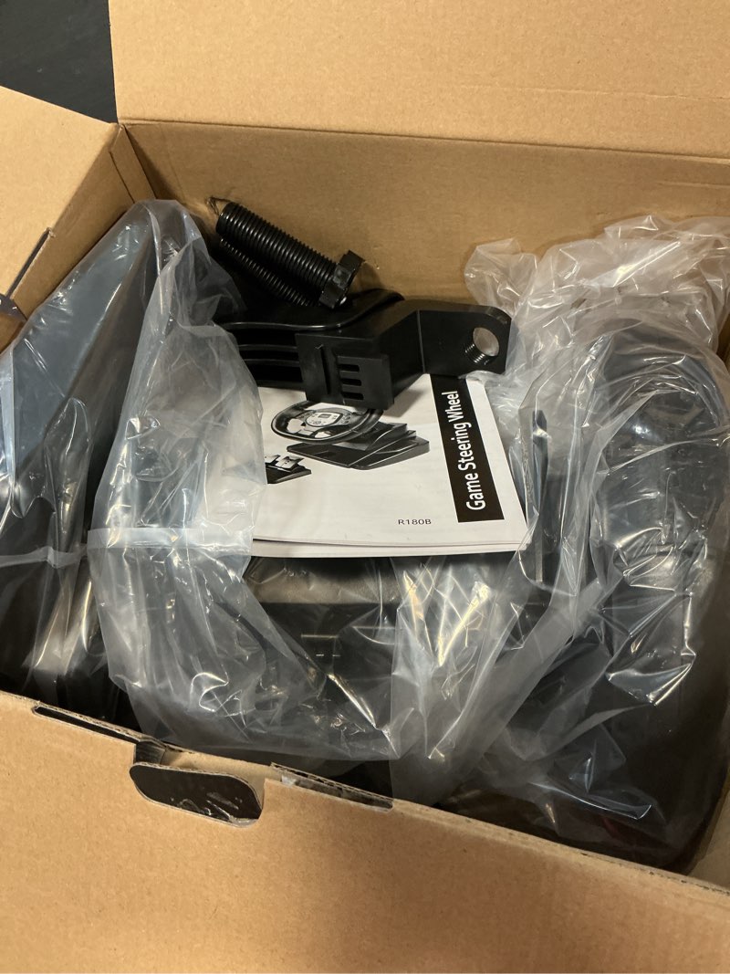 Condition photo showing New/Like New for doyo gaming steering wheel and pedals, 180° pc racing wheel with paddle shifters for ps3, playstation 3, switch, ps4 - plug and play, height and tilt adjustable