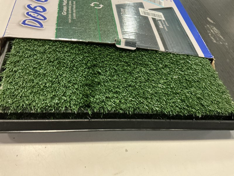 Condition photo showing Good Condition for reusable training pad potty with 2-pack replaceable artificial grass quick absorbent indoor portable dog patio potty washable pee pad for small medium to large dog