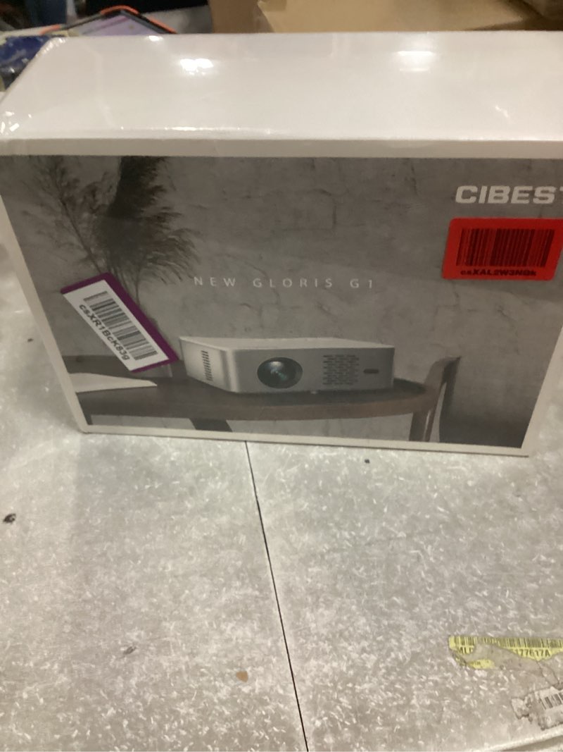Condition photo showing New/Like New for CIBEST G1 Projector 4K Support with 5G WiFi Bluetooth Native 1080P -Silver/White
