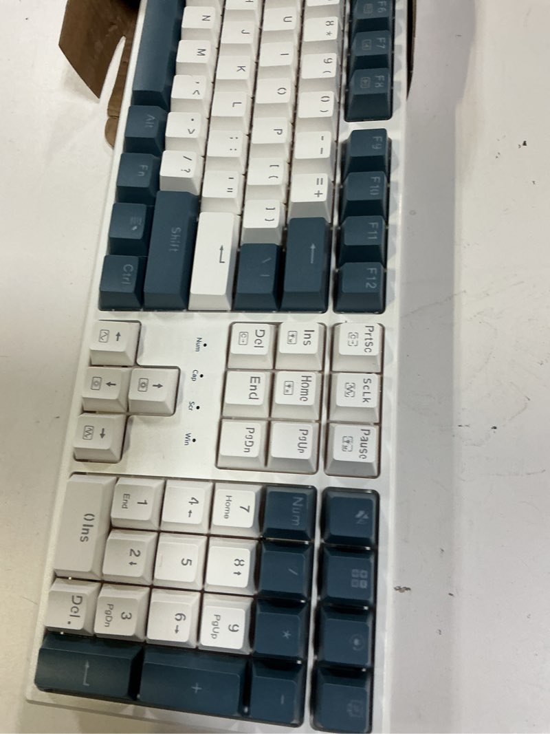 Condition photo showing New/Like New for redragon k668 rgb gaming keyboard, 108 keys wired mechanical keyboard w/extra 4 hotkeys, sound absorbing foams, upgraded hot-swappable socket, mixed color keycaps x 2 sets, red switch gemini eclipse