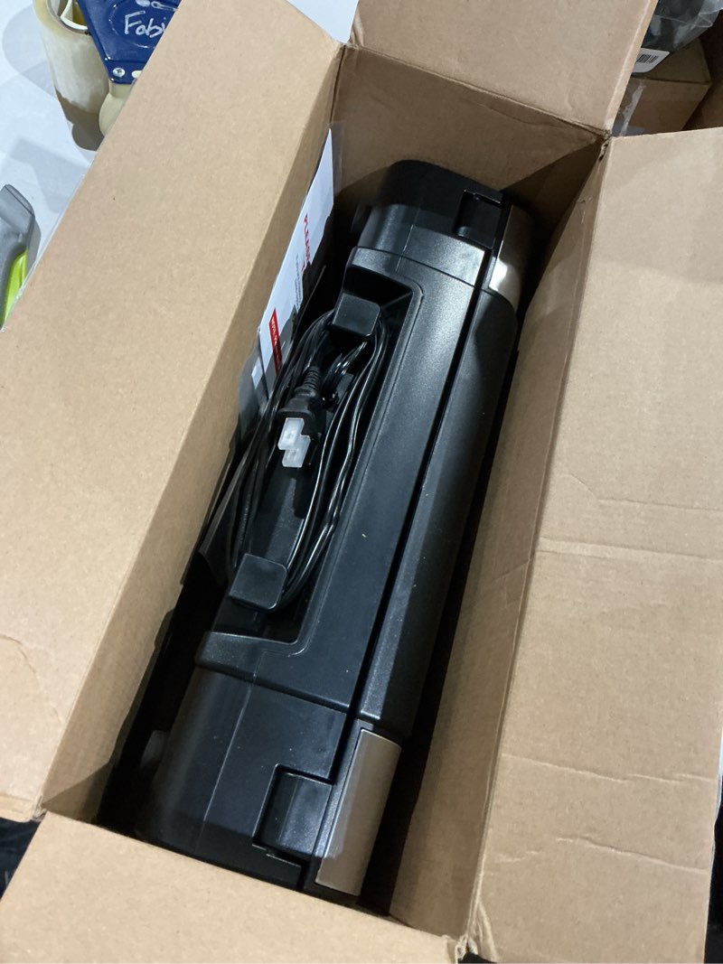 Condition photo showing As Is for nesco deluxe food vs-12 vacuum sealer, 130 watts, kit bags & viewing lid, compact, silver vacuum sealer kit with vacuum sealer bags & viewing lid, compact