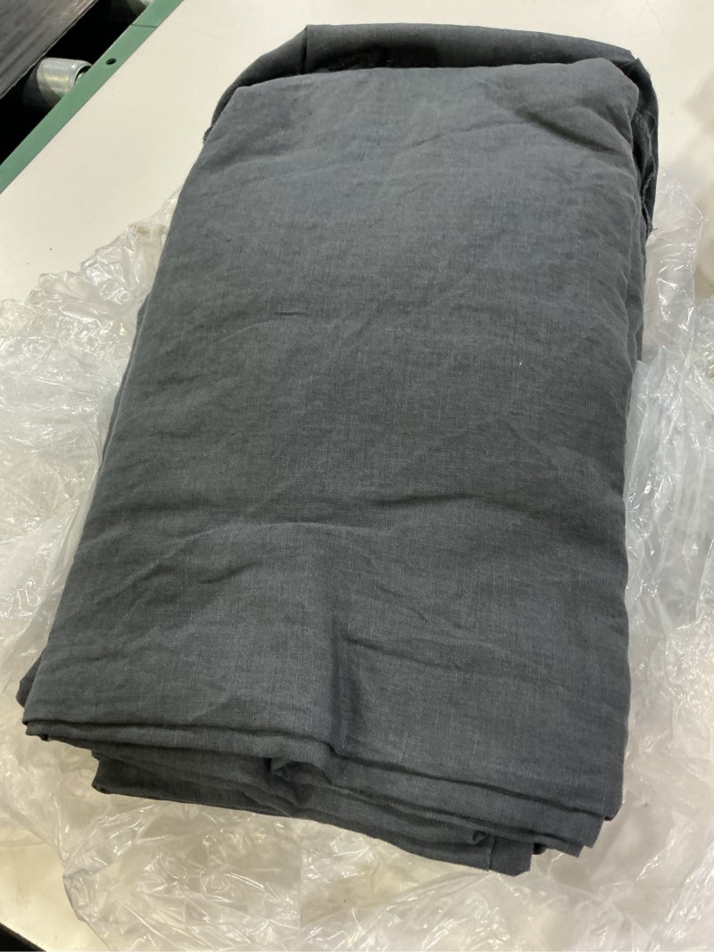 Condition photo showing Good Condition for european linen duvet cover, full/queen, charcoal