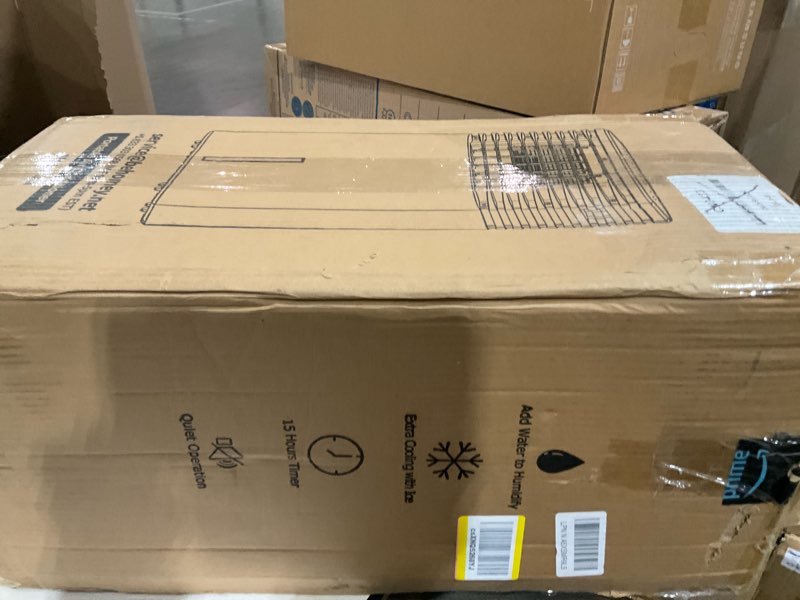 Condition photo showing As Is for FLOWBREEZE 24" Windowless Portable Air Conditioner, 15H Timer & 120°Oscillation, 3-IN-1 Portable AC Unit w/Remote, 2-Gal Tank, 3 Modes & Speeds, Ultra-Quiet Ventless Swamp Cooler for HomeOffice, Onyx